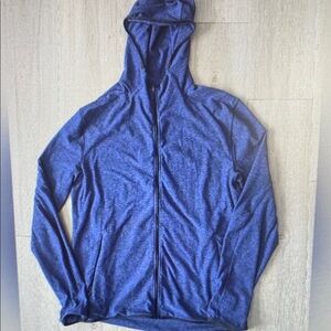 Lululemon Surge Warm Full Zip Heathered Nocturnal Blue / Black